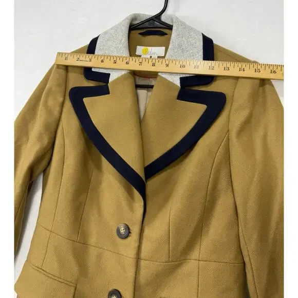 Boden Wool Blend Ground Ginger Crumbie Coat Size 4 - Picture 12 of 15